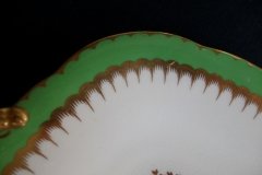 COALPORT  SPEARPOINT GREEN #Y3691-   CAKE SERVING PLATE #2  .....   http://jaapiesfinechinastore.com