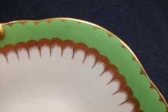 COALPORT  SPEARPOINT GREEN #Y3691-   CAKE SERVING PLATE #2  .....   https://www.jaapiesfinechinastore.com