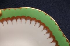 COALPORT  SPEARPOINT GREEN #Y3691-   CAKE SERVING PLATE #2  .....   http://jaapiesfinechinastore.com