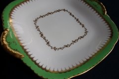 COALPORT  SPEARPOINT GREEN #Y3691-   CAKE SERVING PLATE #2  .....   http://jaapiesfinechinastore.com