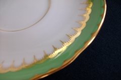 COALPORT SPEARPOINT GREEN #Y3691- COFFEE CUP & SAUCER ..... http://jaapiesfinechinastore.com