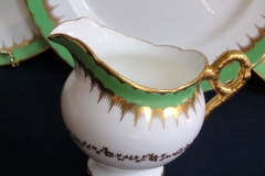 COALPORT  SPEARPOINT GREEN #Y3691-   CREAMER  .....   https://www.jaapiesfinechinastore.com