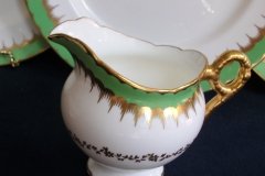 COALPORT  SPEARPOINT GREEN #Y3691-   CREAMER  .....   http://jaapiesfinechinastore.com