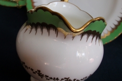 COALPORT  SPEARPOINT GREEN #Y3691-   CREAMER  .....   https://www.jaapiesfinechinastore.com