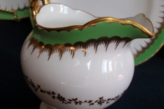 COALPORT  SPEARPOINT GREEN #Y3691-   CREAMER  .....   https://www.jaapiesfinechinastore.com