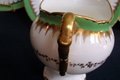 COALPORT  SPEARPOINT GREEN #Y3691-   CREAMER  .....   http://jaapiesfinechinastore.com