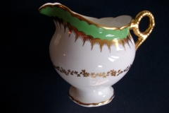 COALPORT  SPEARPOINT GREEN #Y3691-   CREAMER  .....   https://www.jaapiesfinechinastore.com