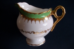 COALPORT  SPEARPOINT GREEN #Y3691-   CREAMER  .....   https://www.jaapiesfinechinastore.com