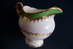 COALPORT  SPEARPOINT GREEN #Y3691-   CREAMER  .....   https://www.jaapiesfinechinastore.com