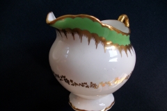 COALPORT  SPEARPOINT GREEN #Y3691-   CREAMER  .....   https://www.jaapiesfinechinastore.com