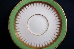 COALPORT SPEARPOINT GREEN #6143A- DEMITASSE CUP & SAUCER .....   https://www.jaapiesfinechinastore.com