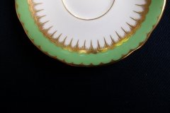 COALPORT SPEARPOINT GREEN #6143A- DEMITASSE CUP & SAUCER .....   http://jaapiesfinechinastore.com