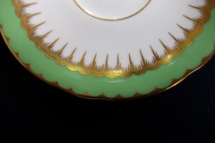 COALPORT SPEARPOINT GREEN #6143A- DEMITASSE CUP & SAUCER .....   https://www.jaapiesfinechinastore.com