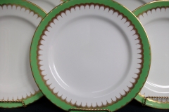 COALPORT  SPEARPOINT GREEN #6143 SMOOTH-   DINNER PLATE  .....   https://www.jaapiesfinechinastore.com