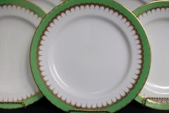 COALPORT  SPEARPOINT GREEN #6143 SMOOTH-   DINNER PLATE  .....   http://jaapiesfinechinastore.com
