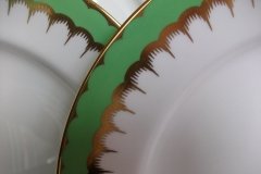 COALPORT  SPEARPOINT GREEN #6143 SMOOTH-   DINNER PLATE  .....   http://jaapiesfinechinastore.com
