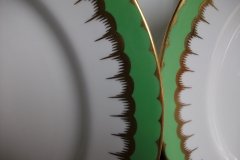 COALPORT  SPEARPOINT GREEN #6143 SMOOTH-   DINNER PLATE  .....   http://jaapiesfinechinastore.com