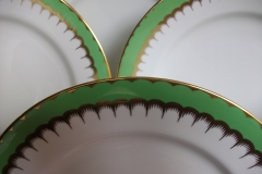 COALPORT  SPEARPOINT GREEN #6143 SMOOTH-   DINNER PLATE  .....   https://www.jaapiesfinechinastore.com