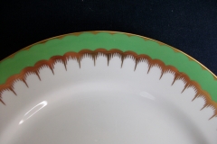 COALPORT  SPEARPOINT GREEN #6143 SMOOTH-   DINNER PLATE  .....   https://www.jaapiesfinechinastore.com