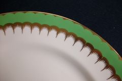 COALPORT  SPEARPOINT GREEN #6143 SMOOTH-   DINNER PLATE  .....   https://www.jaapiesfinechinastore.com