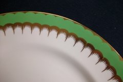 COALPORT  SPEARPOINT GREEN #6143 SMOOTH-   DINNER PLATE  .....   http://jaapiesfinechinastore.com