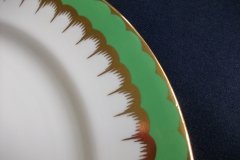 COALPORT  SPEARPOINT GREEN #6143 SMOOTH-   DINNER PLATE  .....   http://jaapiesfinechinastore.com