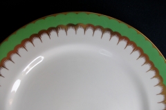 COALPORT  SPEARPOINT GREEN #6143 SMOOTH-   DINNER PLATE  .....   https://www.jaapiesfinechinastore.com