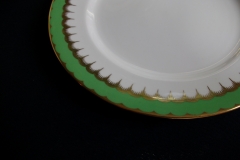 COALPORT  SPEARPOINT GREEN #6143 SMOOTH-   DINNER PLATE  .....   https://www.jaapiesfinechinastore.com