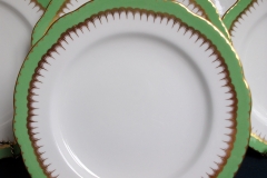 COALPORT SPEARPOINT GREEN- LUNCH PLATE  .....   https://www.jaapiesfinechinastore.com