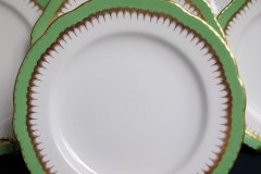 COALPORT SPEARPOINT GREEN- LUNCH PLATE  .....   http://jaapiesfinechinastore.com