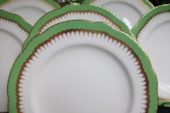 COALPORT SPEARPOINT GREEN- LUNCH PLATE  .....   https://www.jaapiesfinechinastore.com