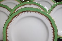 COALPORT SPEARPOINT GREEN- LUNCH PLATE  .....   http://jaapiesfinechinastore.com