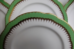 COALPORT SPEARPOINT GREEN- LUNCH PLATE  .....   https://www.jaapiesfinechinastore.com