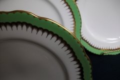 COALPORT SPEARPOINT GREEN- LUNCH PLATE  .....   http://jaapiesfinechinastore.com