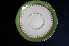 COALPORT SPEARPOINT GREEN #6143A-   CUP &  SAUCER   .....   https://www.jaapiesfinechinastore.com