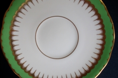 COALPORT SPEARPOINT GREEN #6143A-   CUP &  SAUCER   .....   https://www.jaapiesfinechinastore.com