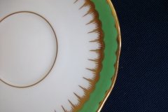 COALPORT SPEARPOINT GREEN #6143A-   CUP &  SAUCER   .....   http://jaapiesfinechinastore.com