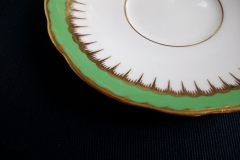 COALPORT SPEARPOINT GREEN #6143A-   CUP &  SAUCER   .....   https://www.jaapiesfinechinastore.com