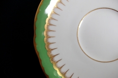 COALPORT SPEARPOINT GREEN #6143A-   CUP &  SAUCER   .....   https://www.jaapiesfinechinastore.com