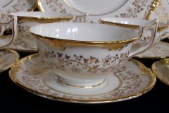 COALPORT CONSORT WHITE #V9864- CUP & SAUCER   .....   http://jaapiesfinechinastore.com