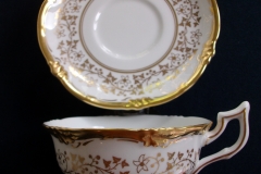 COALPORT CONSORT WHITE #V9864- CUP & SAUCER   .....   https://www.jaapiesfinechinastore.com