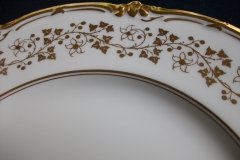 COALPORT CONSORT WHITE #V9864- DINNER  PLATE ..... http://jaapiesfinechinastore.com