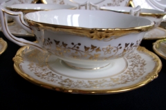 COALPORT CONSORT WHITE #V9864- SOUP BOWL & SAUCER   .....   https://www.jaapiesfinechinastore.com