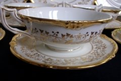 COALPORT CONSORT WHITE #V9864- SOUP BOWL & SAUCER   .....   http://jaapiesfinechinastore.com