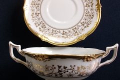 COALPORT CONSORT WHITE #V9864- SOUP BOWL & SAUCER   .....   http://jaapiesfinechinastore.com