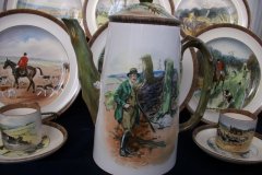W.T. COPELAND LIONEL EDWARDS FOX HUNT- COFFEE POT "THE GAMEKEEPER" & "THE TERRIOR MAN", LID "FULL CRY" .... http://jaapiesfinechinastore.com