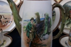 W.T. COPELAND LIONEL EDWARDS FOX HUNT- COFFEE POT "THE GAMEKEEPER" & "THE TERRIOR MAN", LID "FULL CRY" .... http://jaapiesfinechinastore.com
