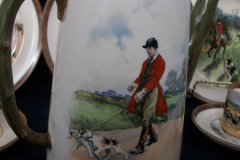 W.T. COPELAND LIONEL EDWARDS FOX HUNT- COFFEE POT "THE GAMEKEEPER" & "THE TERRIOR MAN", LID "FULL CRY" .... http://jaapiesfinechinastore.com