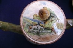 W.T. COPELAND LIONEL EDWARDS FOX HUNT- COFFEE POT "THE GAMEKEEPER" & "THE TERRIOR MAN", LID "FULL CRY" .... http://jaapiesfinechinastore.com