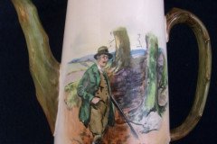 W.T. COPELAND LIONEL EDWARDS FOX HUNT- COFFEE POT "THE GAMEKEEPER" & "THE TERRIOR MAN", LID "FULL CRY" .... http://jaapiesfinechinastore.com